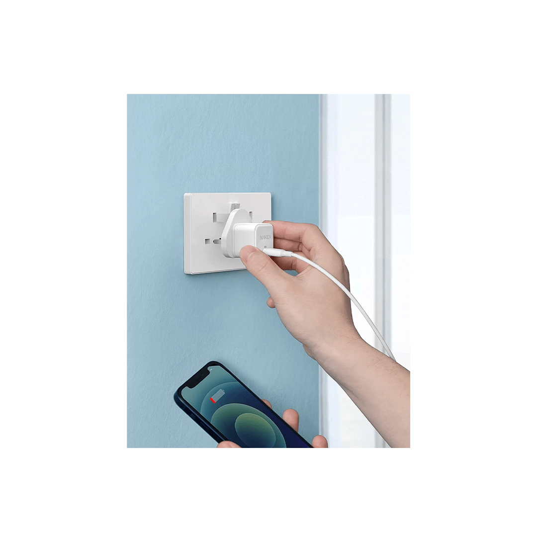 Anker Powerport III Cube Adapter With Type C to Lighting Cable - White in Qatar Anker Powerport III Cube Adapter With Type C to Lighting Cable - White in Qatar